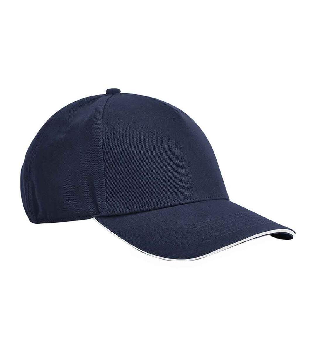 Casquette De Baseball Earthaware Classic Bleu Marine Français Blanc Beechfield-1