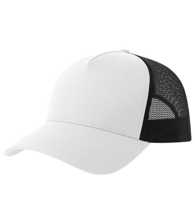 Rapper 5 panel cotton sustainable trucker cap white/black Atlantis