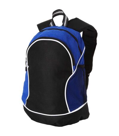 Bullet Boomerang Backpack (Solid Black/Royal Blue) (11.4 x 7.1 x 16.5 inches)
