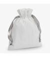 Westford Mill Cotton Bag (Soft White/Light Grey) (15cm x 22cm)