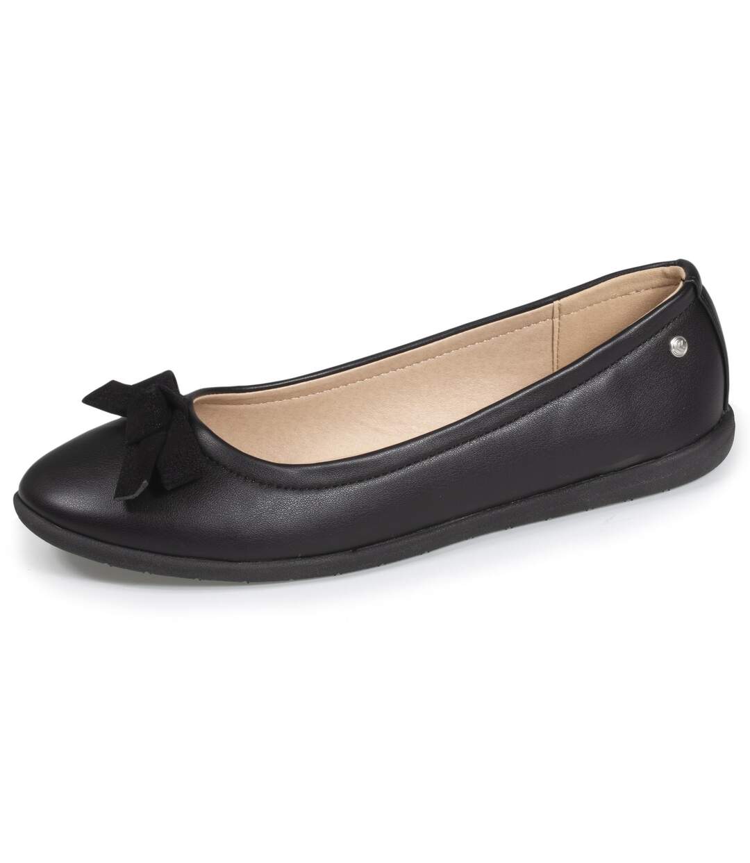 Isotoner Ballerines femme avec détail nœud noir