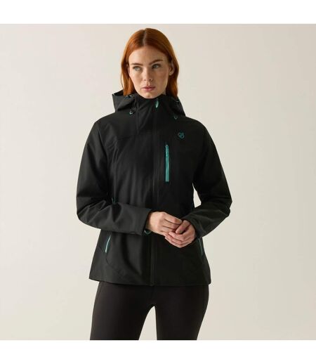 Veste À Capuche Motif/style Logo Torrek Femme Noir Bleu Sarcelle Dare 2B