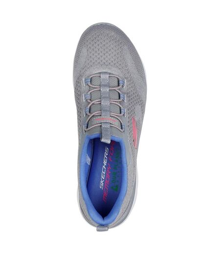 Womens/ladies summits new nature trainers grey/blue Skechers