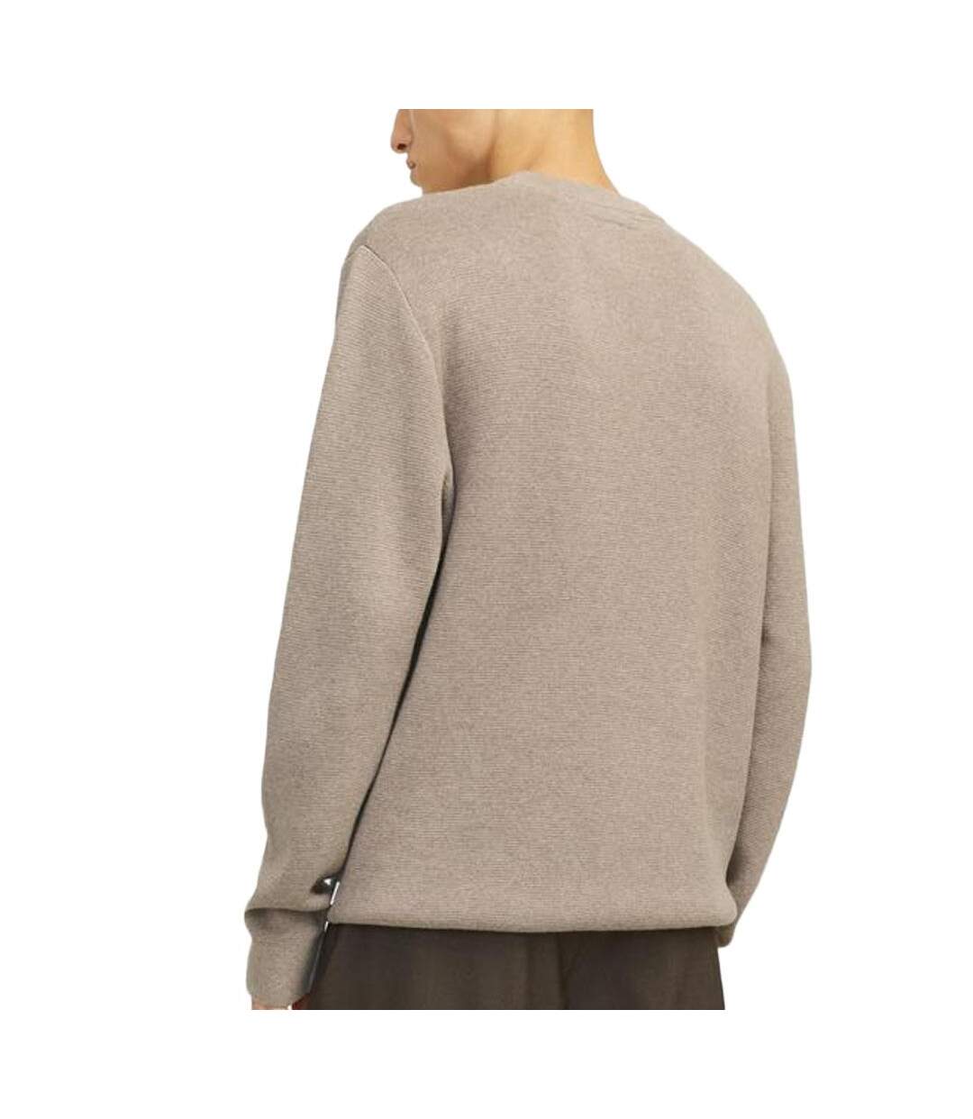 Pull greige homme jack & jones stitch-2