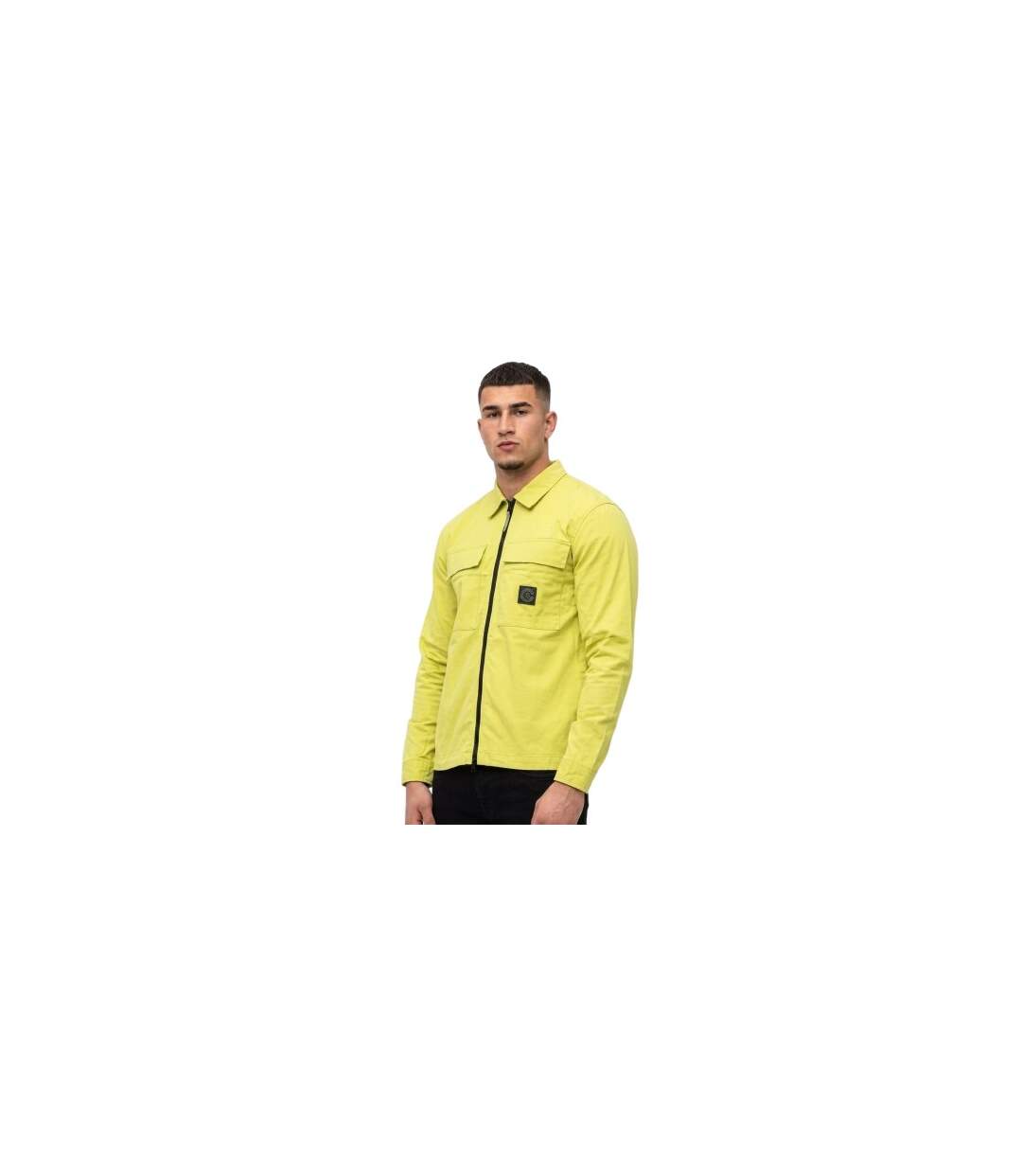 Mens Full Zip Overshirt Lime Marshall Artist-1
