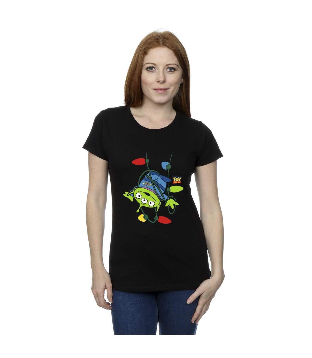 Disney T-shirt en coton Femme/Ladies Toy Story Christmas Lights Aliens (Noir) - UTBI44479-2