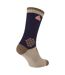 Recycled Wool Mid Colour Block Hiking Socks for Men and Women-2