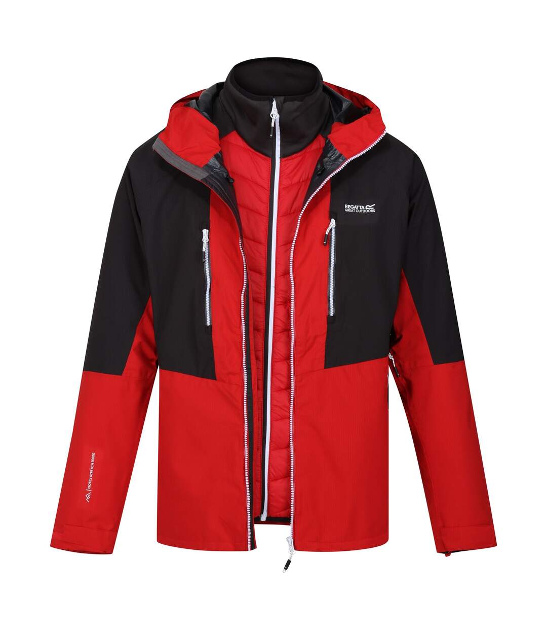 Veste imperméable sacramento homme rouge danger / cendre Regatta-1