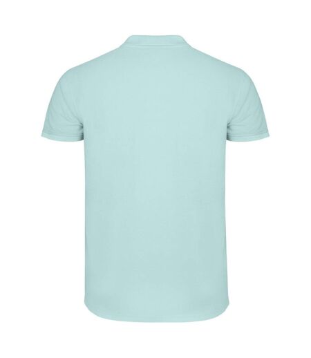 Mens star short-sleeved polo shirt mint Roly