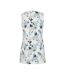 Womens/ladies Fleur Printed Vest Top Blue White Yellow Lazy Jacks-3