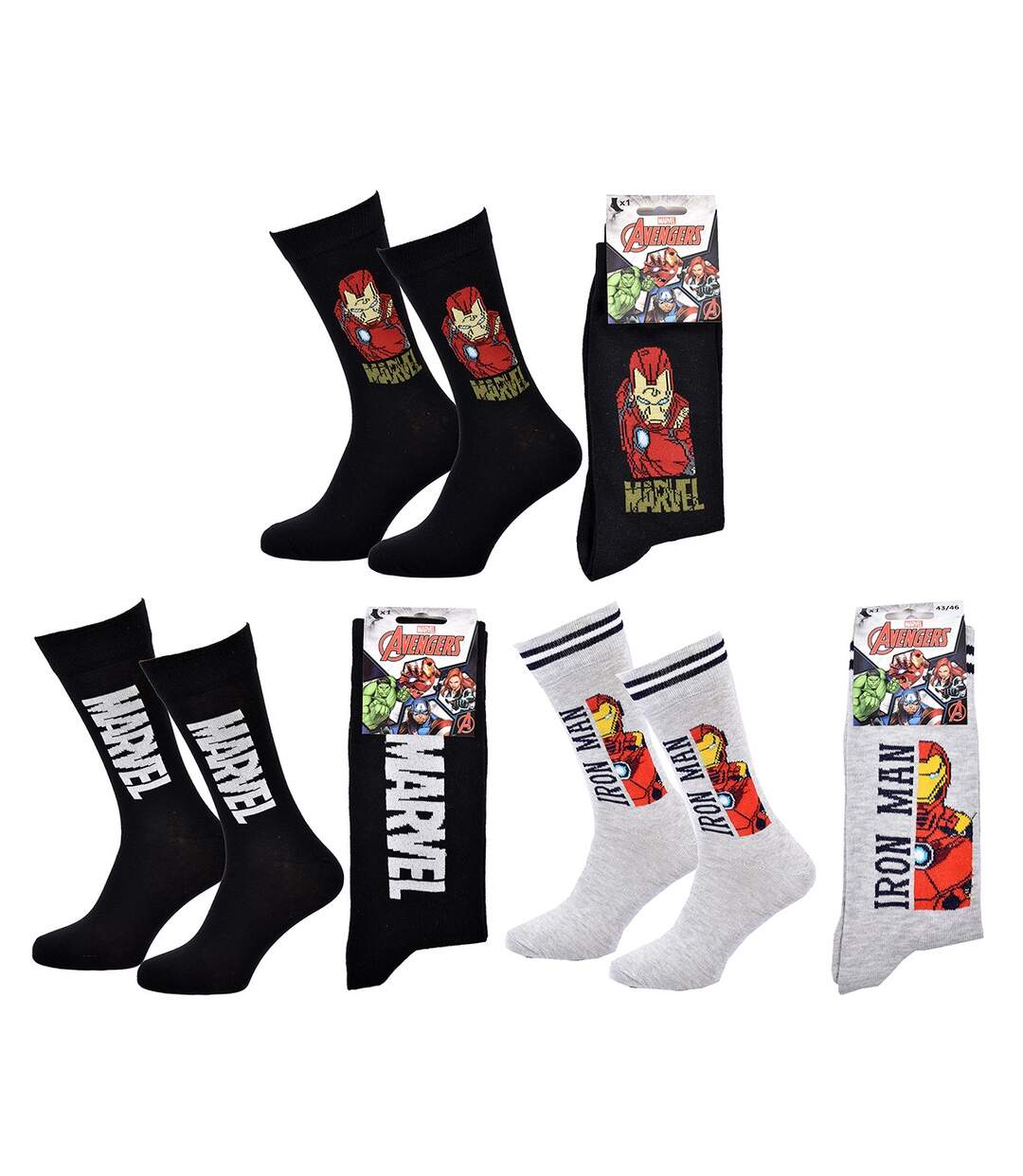 Chaussettes Pack Cadeaux Homme LICENCE Pack 3 Paires IRON24