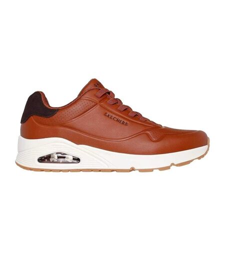 Mens Uno Stand On Air Skech-air Trainers Brown Skechers