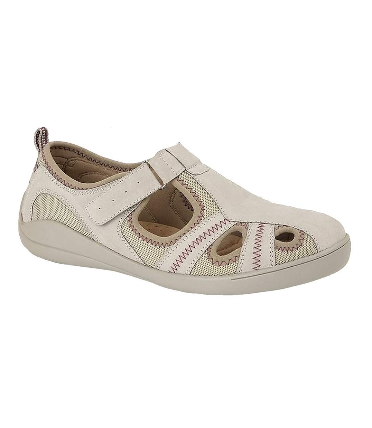 Boulevard Womens/Ladies Leather/Textile Casual Shoe (Grey) - UTDF1604