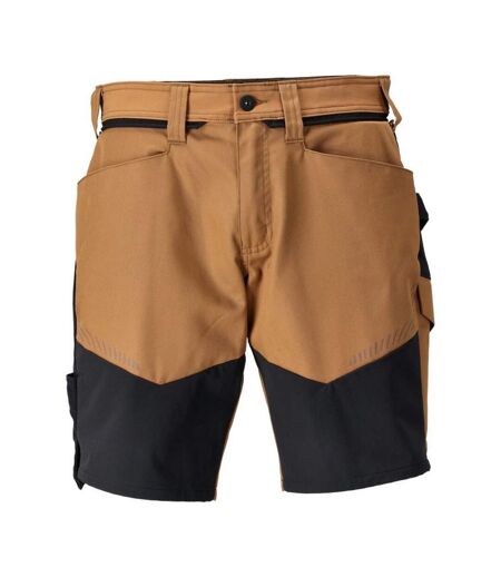 Mens Customised Work Shorts Nut Brown Black Mascot