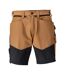Mens Customised Work Shorts Nut Brown Black Mascot-1