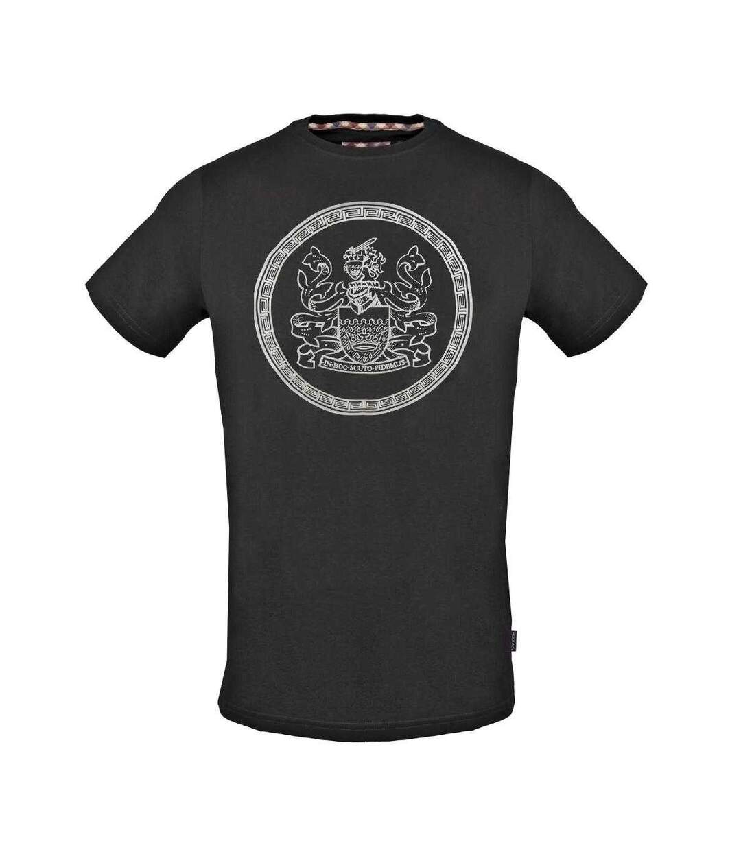 T-shirt Motif/style Logo Dans Cercle Aldis Homme Noir Aquascutum-1