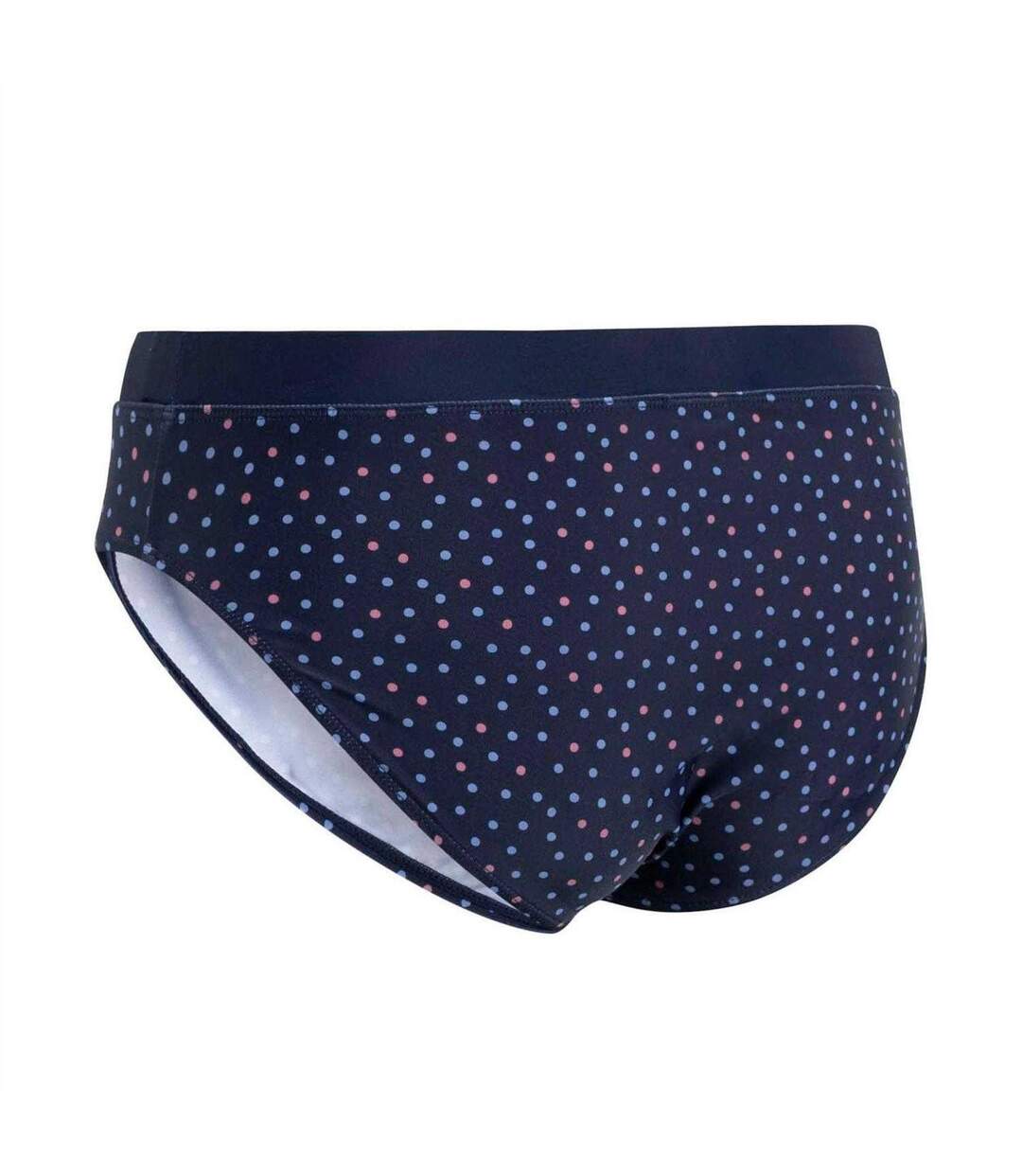 Womens/ladies Polka Dot Swim Briefs Navy Trespass-3