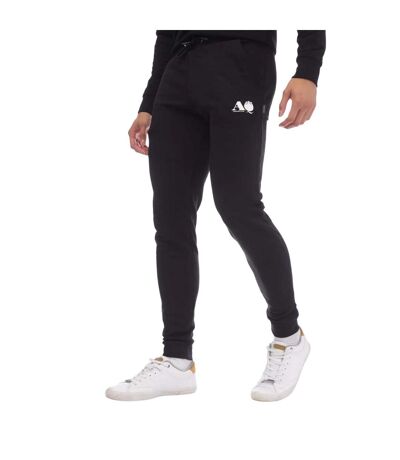 Mens Logo Jogging Bottoms Black Aquascutum