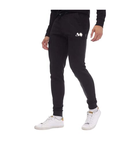 Mens Logo Jogging Bottoms Black Aquascutum