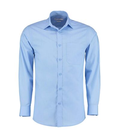 Kustom Kit Mens Poplin Tailored Long-Sleeved Formal Shirt (Light Blue)