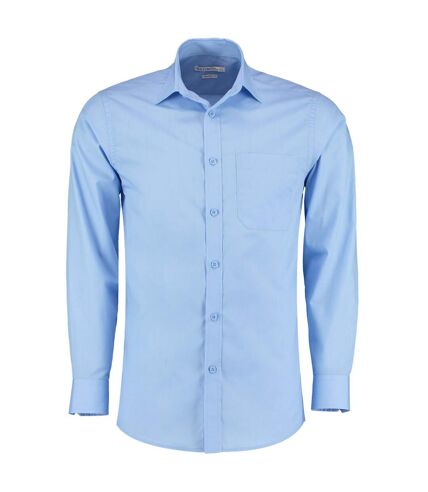 Kustom Kit Mens Poplin Tailored Long-Sleeved Formal Shirt (Light Blue)