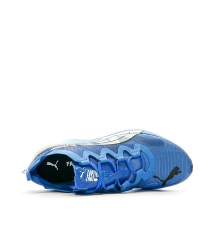 Chaussures de running bleu/rouge homme puma fast nitro