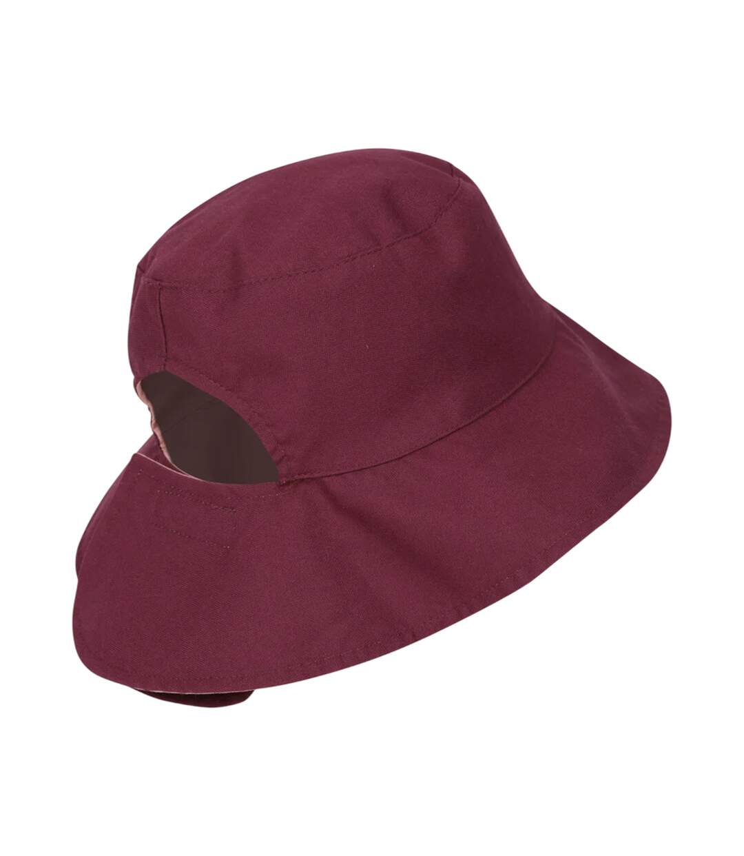 Womens/ladies Plain Reversible Bucket Hat Dusky Purple Mountain Warehouse-3