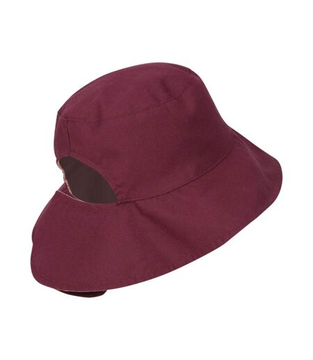 Womens/ladies Plain Reversible Bucket Hat Dusky Purple Mountain Warehouse