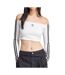 T-shirt blanc femme adidas offshoulder-1