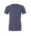 Unisex adult t-shirt navy heather Bella + Canvas-1