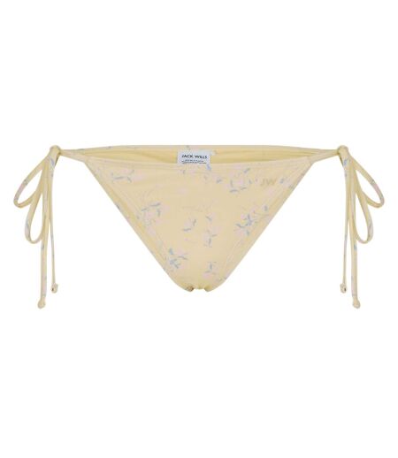 Womens/ladies Triangle Side Tie Bikini Bottoms Butter Yellow Jack Wills