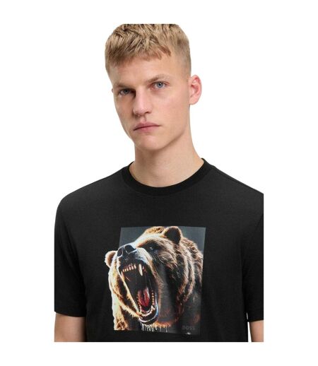 T-shirt Motif/style Doberman Homme Noir Boss