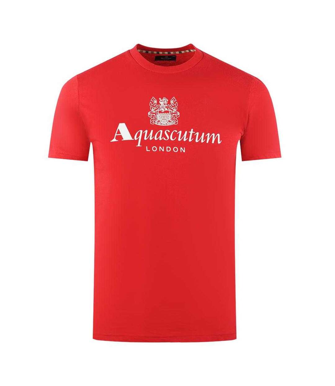 Mens London Aldis Logo T-shirt Red Aquascutum-1