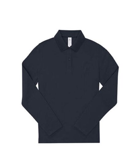 Polo femme manches longues - PW462 - bleu marine