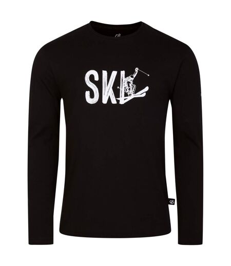 Regatta Mens Stomping Skiing Scene Long-Sleeved T-Shirt (Black)