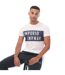 T-shirt homme blanc / bleu marine Emporio Armani-4