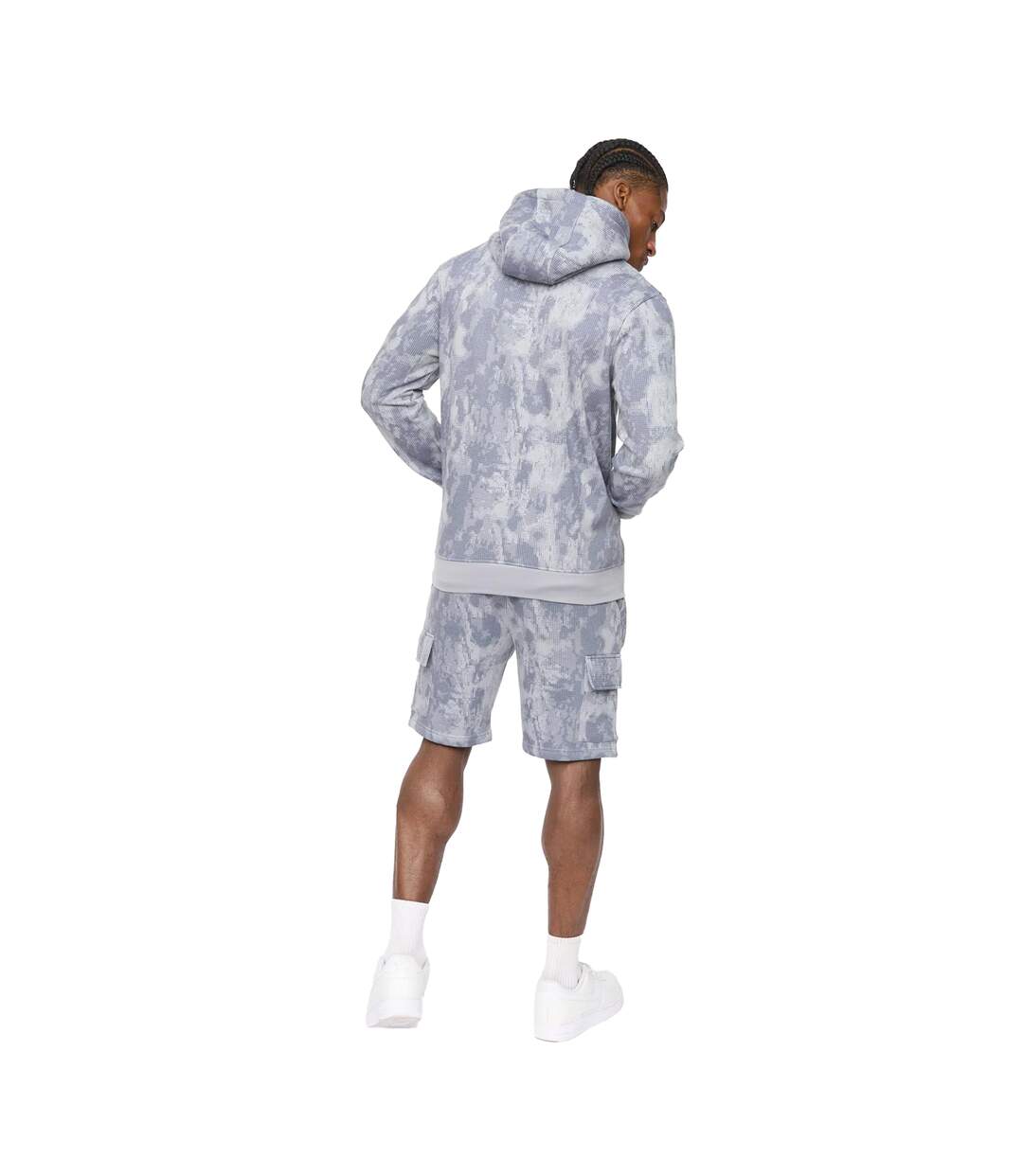 Sweat À Capuche Bardon Homme Bleu Acier Crosshatch-3