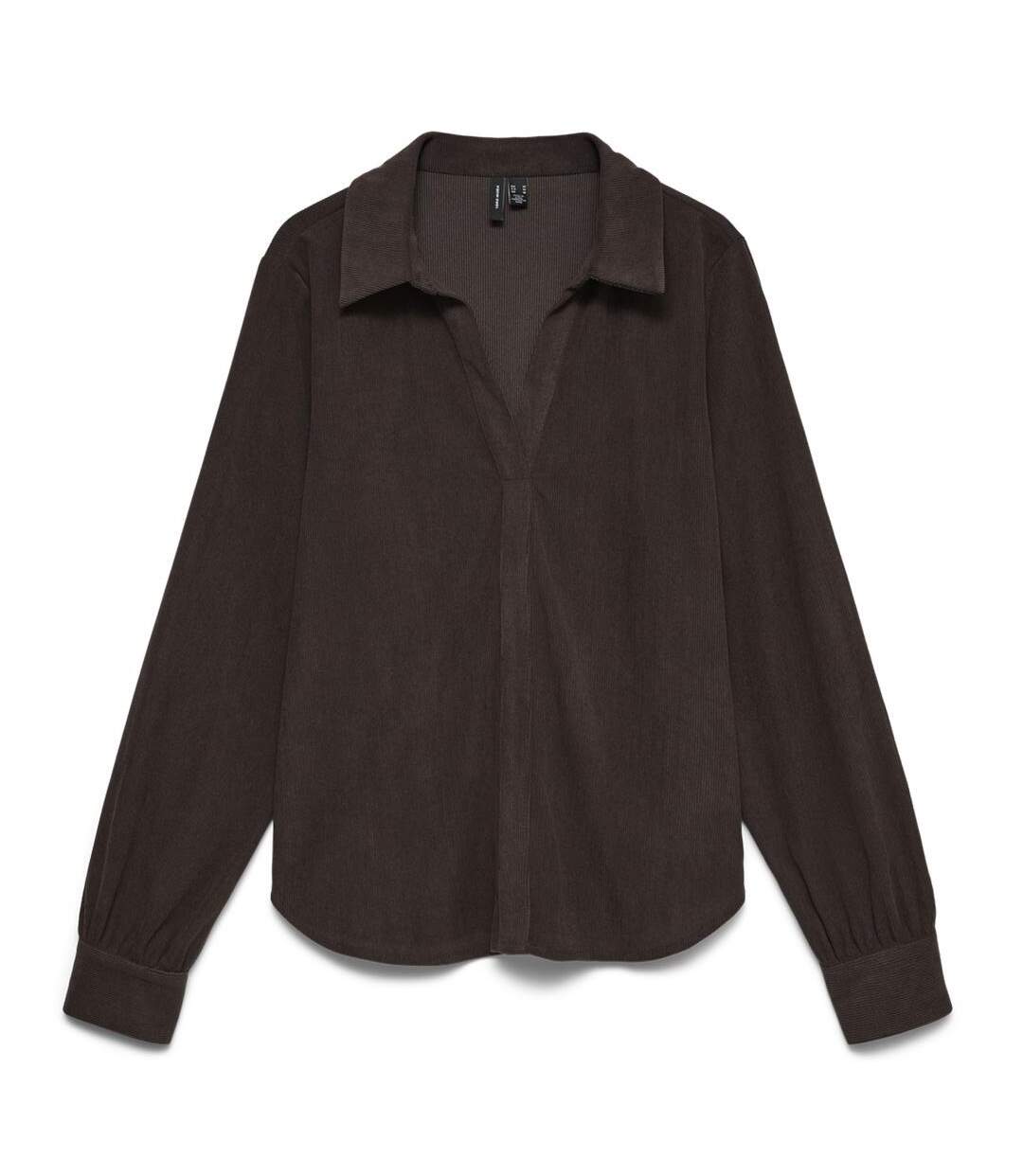 Chemise marron femme vero moda melly-1