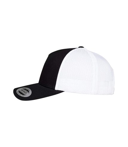 Flexfit Unisex Adult Two Tone 5 Panel Trucker Cap (Black/White) - UTRW9095