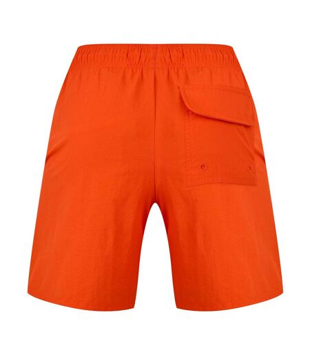 Mens Grosgrain Embroidered Logo Swim Shorts Orange Lyle & Scott
