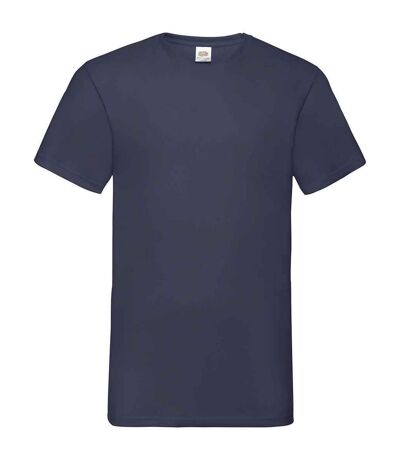 Mens value v neck t-shirt deep navy Fruit of the Loom