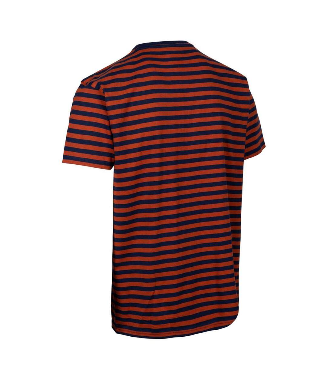 T-shirt Motif/style Rayé Mahe Homme Orange Trespass-2