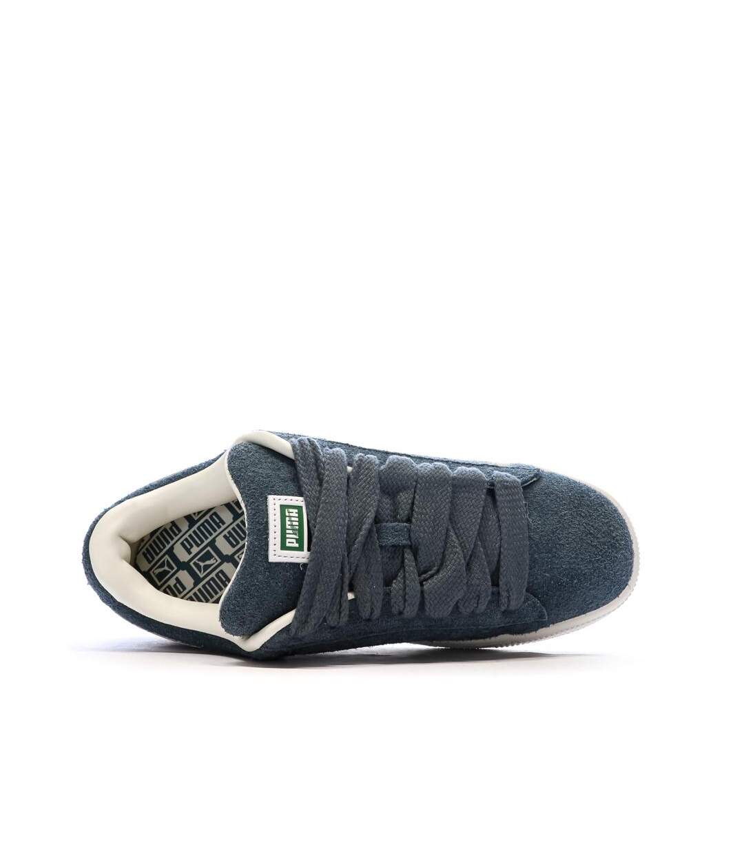 Baskets bleu/blanche homme puma suede xl hairy-4