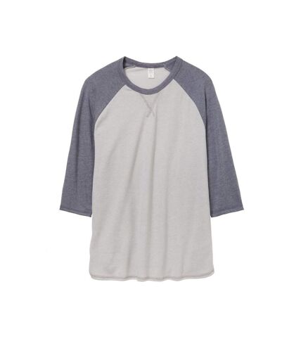 Alternative Apparel - T-shirt DUGOUT 50/50 - Homme (Argenté / Bleu marine) - UTRW6010