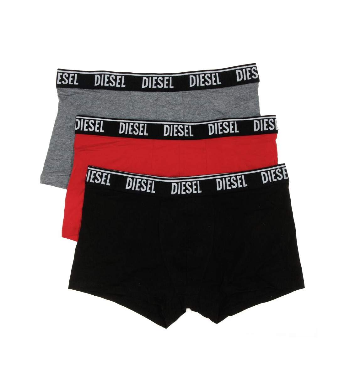 x3 boxers noir/gris/rouge homme diesel shawnthreepack - m-1