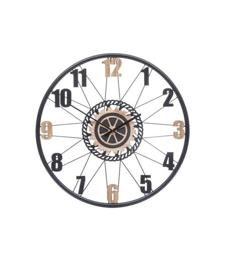 Horloge Murale Déco Mohan 65cm Noir