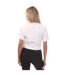 Womens/ladies Bounce Helvetica Crop T-shirt White Black Off White-2