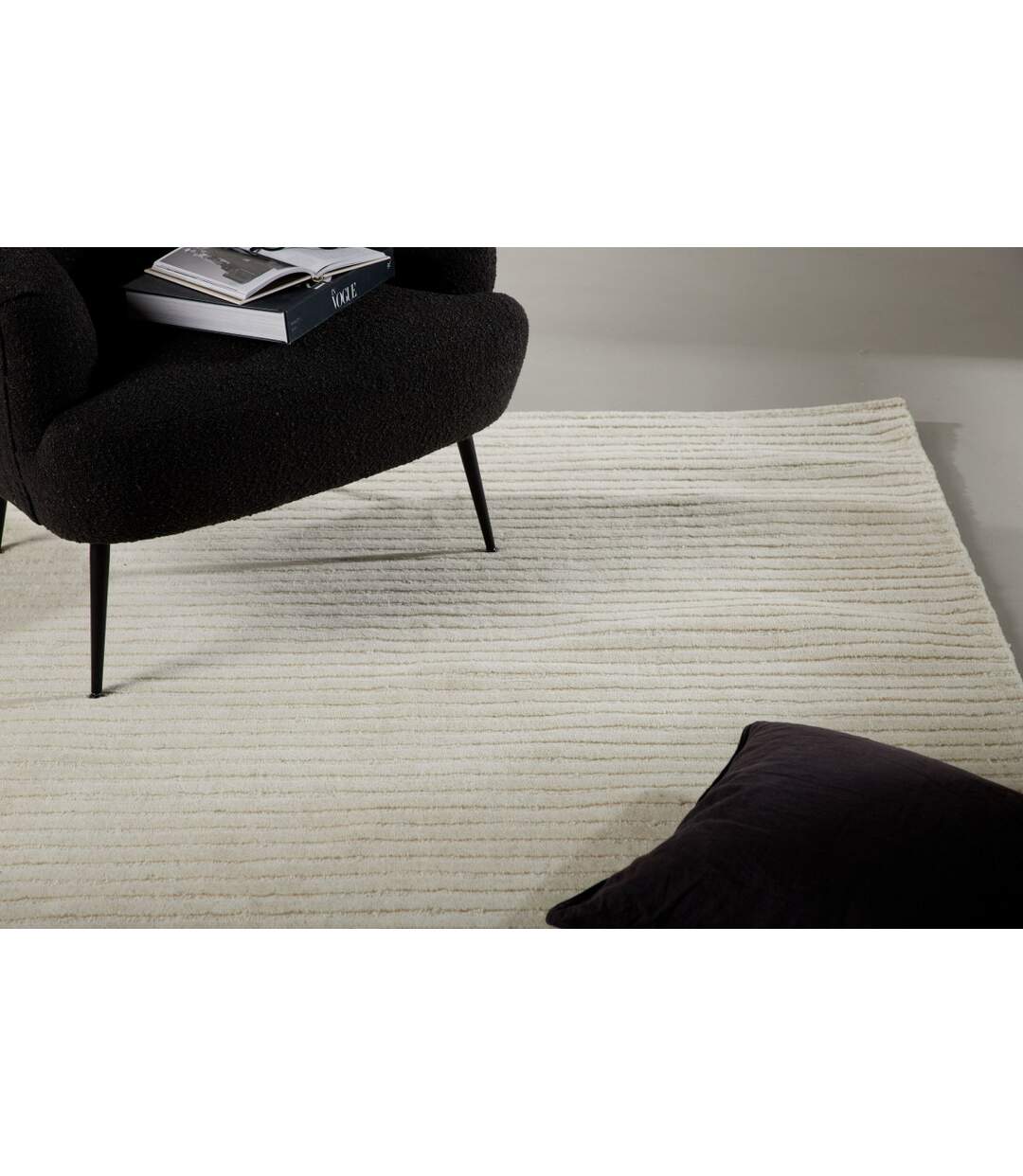 Tapis Déco en Laine Milton 162x230cm Blanc-3