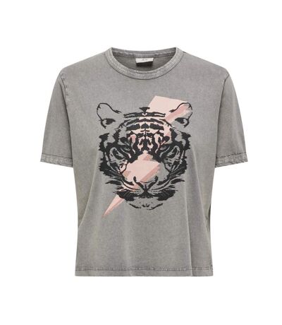T-shirt gris femme jdy elina - s