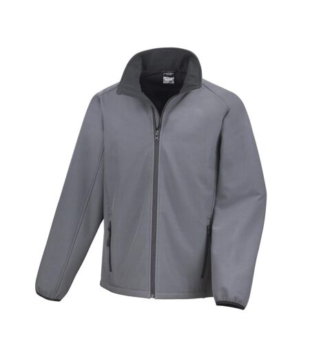 Veste Soft Shell Imprimable Pour Hommes Charbon Noir Result Core